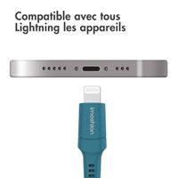 imoshion ﻿Câble Lightning vers USB-C - Non MFi - Textile tressé - 2 mètre - Bleu foncé