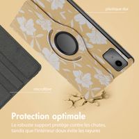 imoshion Coque tablette Design rotatif à 360° Lenovo Tab M11 - Yellow Flowers