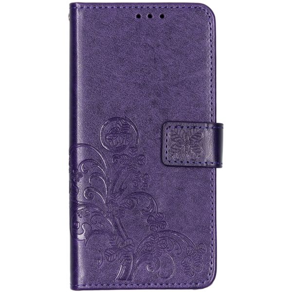Etui de téléphone Fleurs de Trèfle Huawei Y6 (2019) - Violet