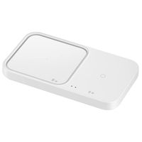 Samsung ﻿Wireless Charger Duo - Chargeur sans fil - Avec adaptateur et câble de charge - 15 Watt - Blanc