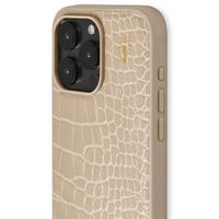 iDeal of Sweden Coque Vegan Leather iPhone 15 Pro Max - Warm Beige Croco