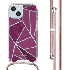 imoshion Coque Design avec cordon Apple iPhone 15 - Bordeaux Graphic