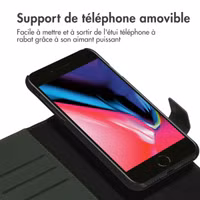 Accezz Étui de téléphone portefeuille en cuir de qualité supérieure 2 en 1 Apple iPhone SE (2022 / 2020) / 8 / 7 / 6(s) - Vert