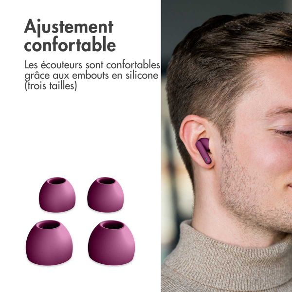 imoshion Aura Pro Écouteurs intra-auriculaires sans fil - Réduction active du bruit (ANC) - Bordeaux