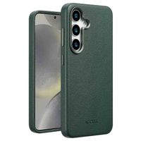 Accezz Coque arrière en cuir avec Magsafe Samsung Galaxy S25 Plus - Cedar Green