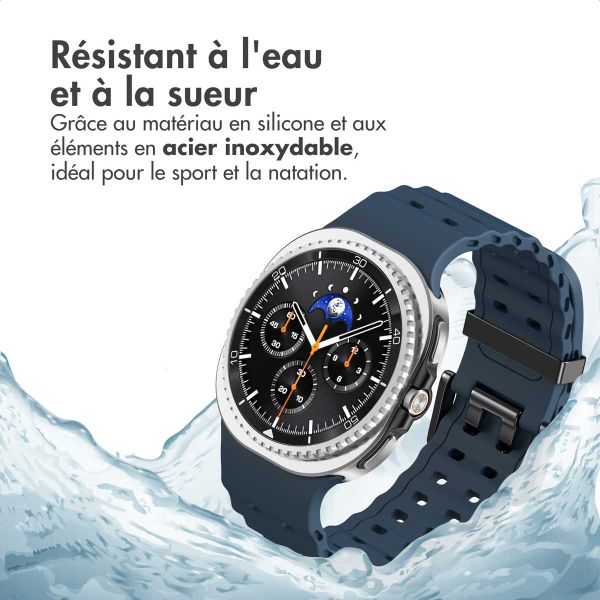 imoshion Bracelet Ocean en silicone Samsung Galaxy Watch 8 (40/44mm) / Classic (46mm) - Bleu foncé