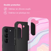 Selencia Coque arrière Vivid Samsung Galaxy S23 - Pastel Lipstick Marble