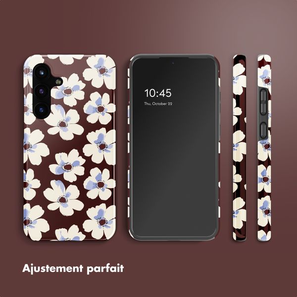 Selencia Coque arrière Vivid Samsung Galaxy S25 FE - Choco Flower Pop