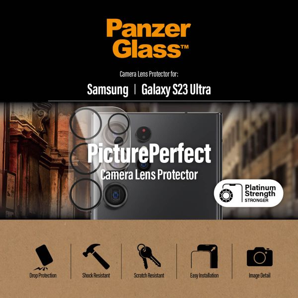 PanzerGlass Protection Caméra en verre trempé Samsung Galaxy S23 Ultra