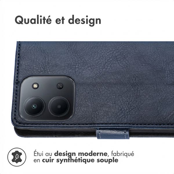 imoshion Étui de télephone portefeuille de luxe Xiaomi Redmi 15C (5G) - Bleu foncé