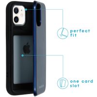 imoshion Coque avec support de passe iPhone 12 Mini - Bleu foncé