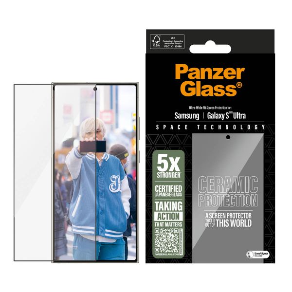 PanzerGlass Protecteur d'écran en céramique avec applicateur Samsung Galaxy S25 Ultra