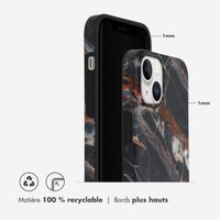 Selencia Aurora Coque Fashion iPhone 15 Plus - Coque durable - 100% recyclée - Marbre Noir