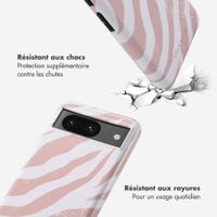 Selencia Coque arrière Vivid Tough Google Pixel 8 - Colorful Zebra Old Pink