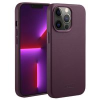 Accezz Coque arrière en cuir avec MagSafe Apple iPhone 13 Pro - Heath Purple