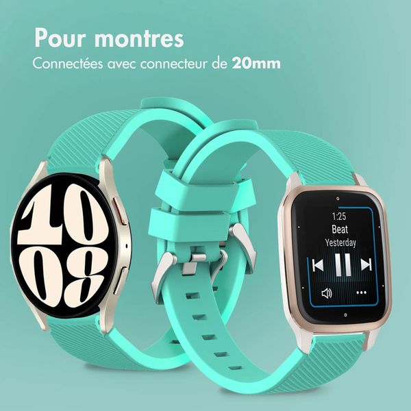 imoshion Bracelet en silicone souple - Connexion universelle 20 mm - Vert menthe