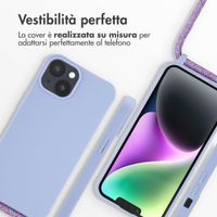imoshion Coque en silicone avec cordon Apple iPhone 14 - Violet