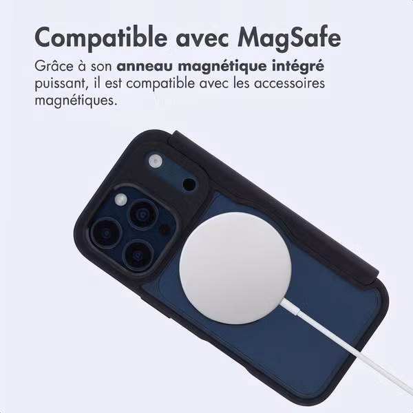 imoshion Bookcase transparente avec MagSafe Apple iPhone 17 Pro Max - Noir