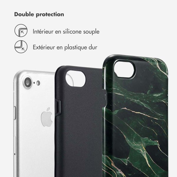 Selencia Coque arrière Vivid Apple iPhone SE (2022 / 2020) / 8 / 7 / 6(s) - Chic Marble Quartz