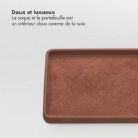 Selencia Étui portefeuille amovible Olyn avec MagSafe Samsung Galaxy S24 Ultra - Marron