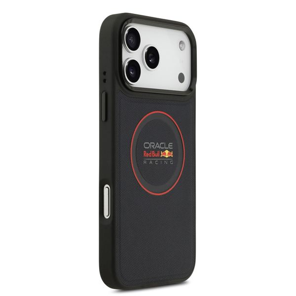 Red Bull Racing Coque en cuir PU maillé MagSafe Apple iPhone 17 Pro Max - Navy