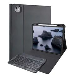 Accezz Étui de tablette portefeuille Bluetooth Clavier AZERTY iPad Pro 13 (2025) M5 / (2024) M4 - Noir