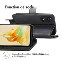 imoshion Étui de téléphone portefeuille Luxe Oppo Reno 8 T (4G) - Noir