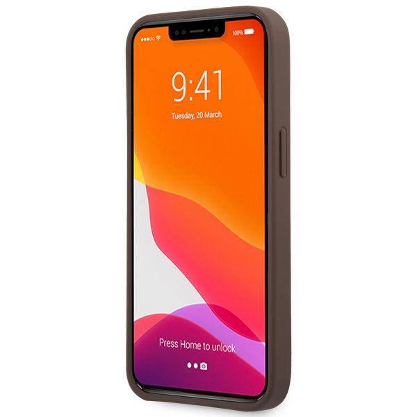 Guess Coque 4G Metal Logo Backcover Apple iPhone 13 Pro Max - Marron