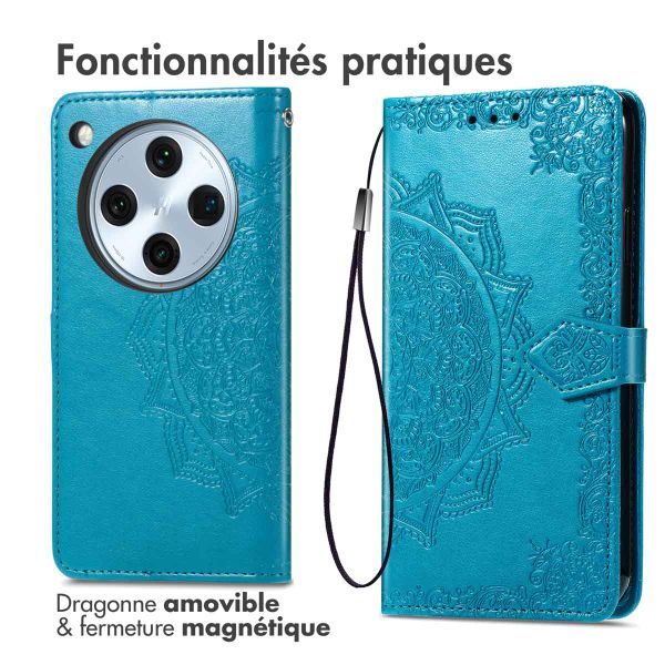 imoshion Etui de téléphone portefeuille Mandala Oppo Find X8 Pro - Turquoise