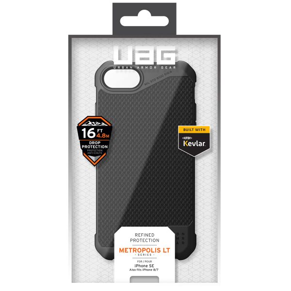 UAG Coque Metropolis LT iPhone SE (2022 / 2020) / 8 / 7 / 6(s) - Noir