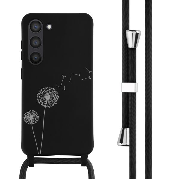 imoshion Coque design en silicone avec cordon Samsung Galaxy S23 - Dandelion Black