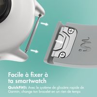 imoshion Bracelet QuickFit® en silicone  - Connexion Garmin 22 mm - Gris