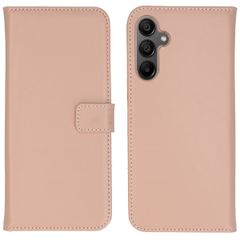 Selencia Étui portefeuille en cuir véritable Samsung Galaxy A15 (5G/4G) - Dusty Pink
