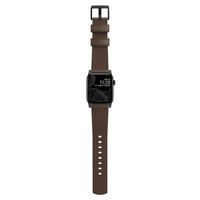 Nomad Bracelet en cuir moderne Apple Watch Series 1 á 9 / SE (38/40/41 mm) | Series 10 (42 mm) - Marron/Noir