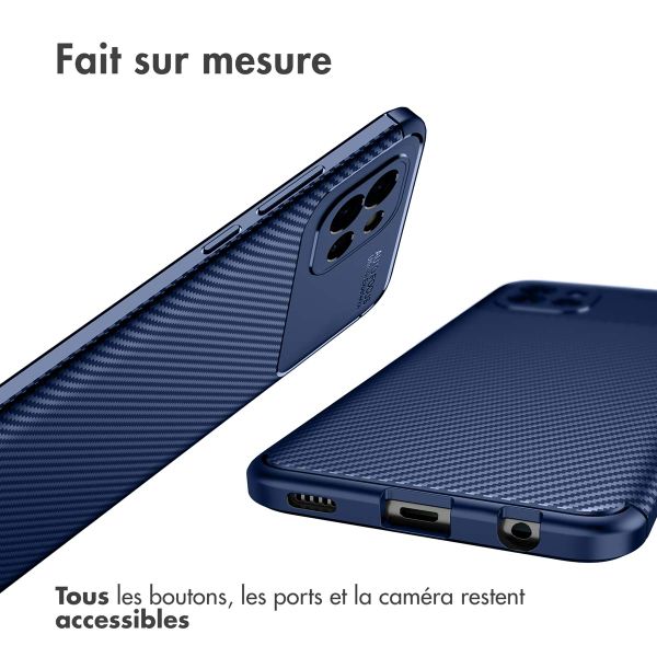 imoshion Coque silicone Carbon Samsung Galaxy A03 - Bleu