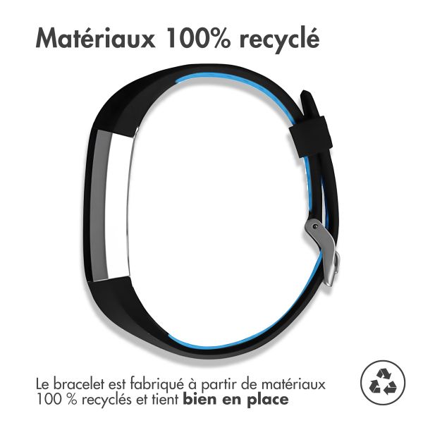 imoshion Bracelet sportif en silicone Fitbit Alta (HR) - Noir/Bleu