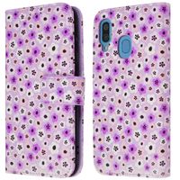 imoshion Étui de téléphone portefeuille Design Samsung Galaxy A40 - Purple Flowers