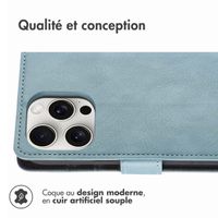 imoshion Étui de téléphone portefeuille Luxe iPhone 16 Pro Max - Bleu clair