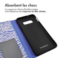 imoshion ﻿Étui de téléphone portefeuille Design Samsung Galaxy S10e - White Blue Stripes