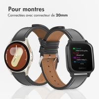 imoshion Bracelet en cuir moderne Samsung Galaxy Watch 7 40/44 mm - Noir
