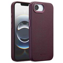 Accezz Coque arrière en cuir avec MagSafe Apple iPhone 16e - Heath Purple