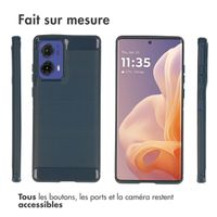 imoshion Coque Brushed Motorola Moto G85 - Bleu foncé