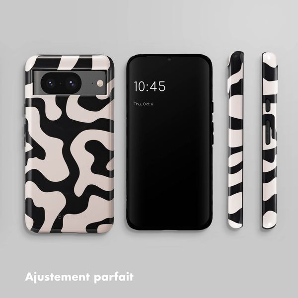 Selencia Coque arrière Vivid Tough Google Pixel 8 - Art Wave Black