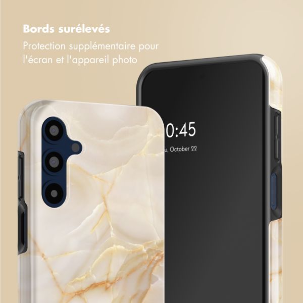 Selencia Coque arrière Vivid Tough Samsung Galaxy A16 - Golden Beige Marble