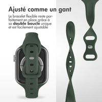 imoshion Bracelet en silicone fin Apple Watch Series 1-10 / SE / Ultra (2) (44/45/46/49 mm) - Vert Olive