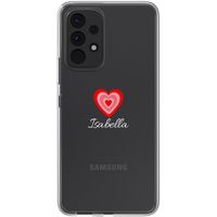 Coque personnalisée avec un cœur Samsung Galaxy A53 - Transparent