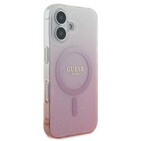 Guess Coque MagSafe IML Glitter Gradient Apple iPhone 16 - Pink