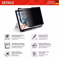 Displex Protection d'écran Privacy en verre trempé Apple iPad Pro 13 (2025) M5 / (2024) M4 / Air 13 pouces (2025) M3 / (2024) M2