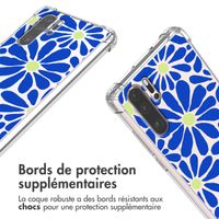 imoshion Coque Design avec cordon Huawei P30 Pro - Cobalt Blue Flowers Connect