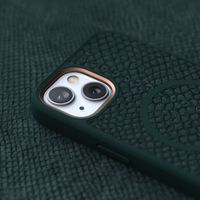 Njorð Collections Coque Salmon Leather MagSafe iPhone 13 - Dark Green